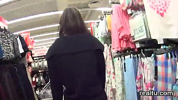 Preview 3 of Spy Trick - Stunning czech nympho gets tempted in the supermarket and reamed in pov