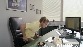 Preview 1 of Hot Saxe Mom And San - Hot-looking Babe Fucks With New Pervert Boss After Interview Always free by WTFteen.com
