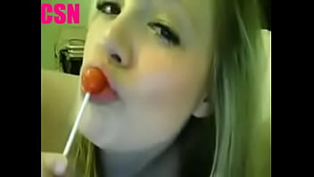 Preview 3 of Brazilian Carnival Pussy - Blonde sucking lollipop