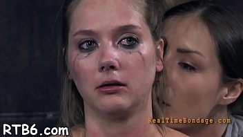 Preview 3 of Left Cum Inside Pussy - Painful clamping for beauty&#039_s mambos