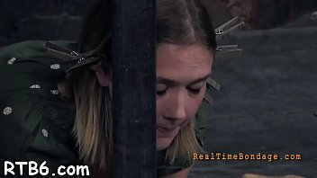 Preview 1 of Left Cum Inside Pussy - Painful clamping for beauty&#039_s mambos