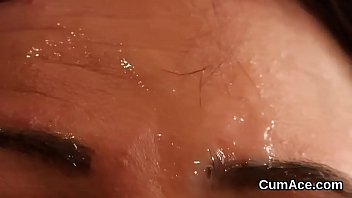 Preview 2 of Kazan Fucked - Wacky bombshell gets cumshot on her face swallowing all the love juice