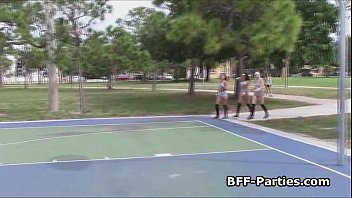 Preview 1 of First Time Sex Deploration - Three basketball babes licking pussy