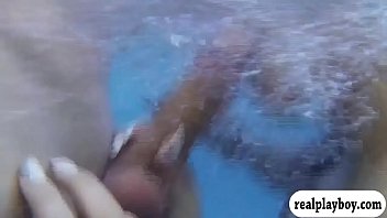 Preview 2 of Having Phone Sex With A Fat Man - Two nasty ladies get banged by pervert men by the pool