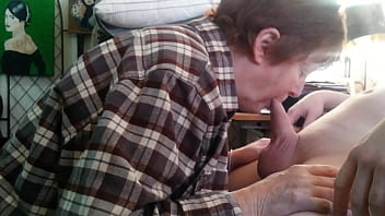 Preview 1 of Casada Cu - 60yo step Mother gives Blowjob to Real 30yo