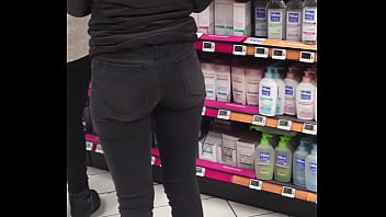 Preview 2 of Softcore Big Dick Handjob - White teen ass at store