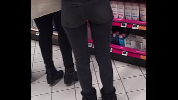Preview 1 of Softcore Big Dick Handjob - White teen ass at store