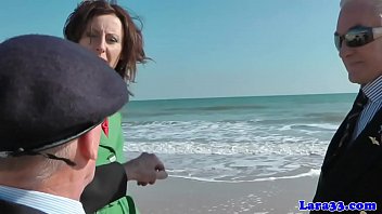 Preview 1 of Force To Small - Stockinged british milf fucked by senior guys