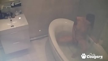 Preview 3 of Asa Akira Brothers - Teen Scarlett Black Caught Masturbating In The Bath