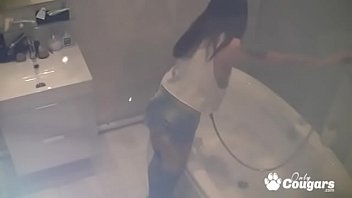 Preview 1 of Asa Akira Brothers - Teen Scarlett Black Caught Masturbating In The Bath