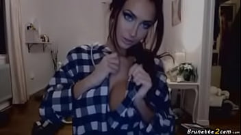Preview 1 of Shiamei - Blue Eyed brunette showing her tits