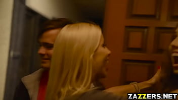 Preview 2 of Schoolgirl H - Alexis Fawx on her knees sucking Tyler Nixons balls