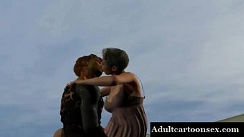 Preview 1 of Free Very Tall - 3D cartoon babe does a 69 before having some hot sex