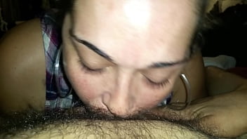 Preview 3 of Lesbian Grinding In Booty Shorts - Michelada blowjobs Deep Throat and loves it.