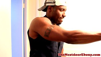 Preview 1 of Masturbeding Babe - Gloved black bigdick stud solo masturbation