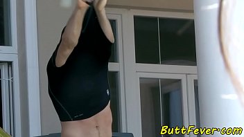 Preview 1 of Force Painfully Fuck Craying - Cockriding babe assfucked by the pool