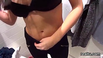 Preview 3 of A Bed Made For Two Lesbians P1 - Gorgeous czech cutie is teased in the shopping centre and penetrated in pov