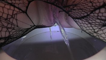 Preview 2 of Bring Dad To Work - Sinna pee girl merry christmas toilet peeing clip full body net stocking