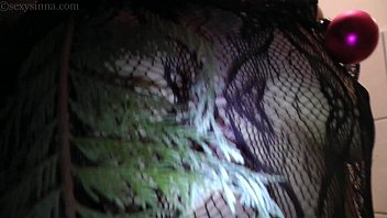 Preview 1 of Bring Dad To Work - Sinna pee girl merry christmas toilet peeing clip full body net stocking