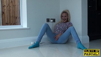 Preview 1 of Human Ashtray Fetish - Squirting british slut toying her clit