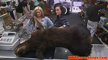 Preview 2 of Zozi Ru Molodye V Anal - Young amateur pawnees trio with pawnbroker