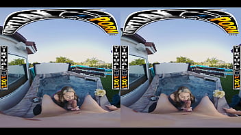 Preview 2 of Sexi New - VIRTUAL PORN - Kimberly Snow Notices Johnny&#039_s Boner In The Hot Tub &amp_ Can&#039_t Resist Getting A Taste Of It
