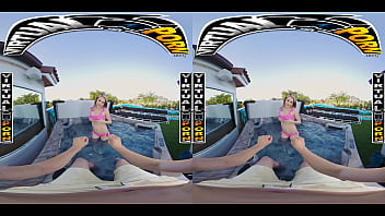 Preview 1 of Sexi New - VIRTUAL PORN - Kimberly Snow Notices Johnny&#039_s Boner In The Hot Tub &amp_ Can&#039_t Resist Getting A Taste Of It