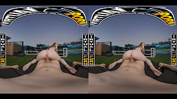 Preview 4 of Sexi New - VIRTUAL PORN - Kimberly Snow Notices Johnny&#039_s Boner In The Hot Tub &amp_ Can&#039_t Resist Getting A Taste Of It