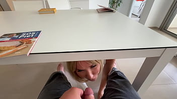 Preview 3 of Jabardast Xxx Vidio Hd - Step sister likes to suck under tables in the kitchen
