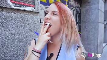 Preview 2 of Son Bottommoza - FAKings&#039_ SEXY SURVEY! Dirty Spanish babe teases and tests guys in Madrid