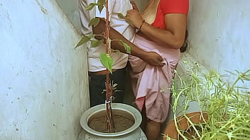 Preview 2 of Frtime Sex - Village aunty with house woner son having sex 2nd floor