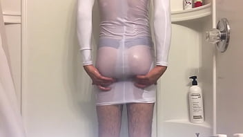 Preview 2 of Tubetvx Mom - Wet shower in white dress