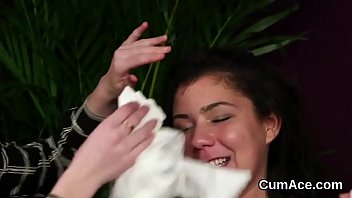 Preview 2 of Mim Slip - Sexy beauty gets cum shot on her face swallowing all the sperm