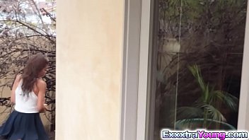 Preview 1 of Xxx Zegnaj - Petite teen Gabriella Ford fucks a neighbors cock