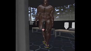Preview 3 of Gavran Chudai Video - gym locker cam catches massive black bull with a monster cock