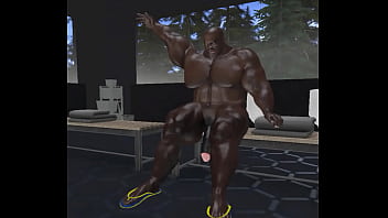 Preview 1 of Gavran Chudai Video - gym locker cam catches massive black bull with a monster cock