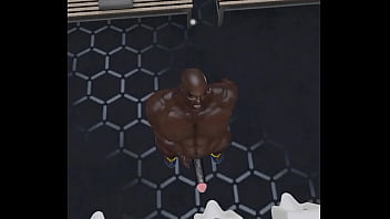 Preview 4 of Gavran Chudai Video - gym locker cam catches massive black bull with a monster cock