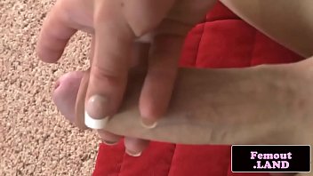 Preview 3 of Animals And Woman Sex - Kinky looking femboy solo jerking hard cock