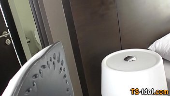 Preview 2 of Corvus - Ladyboy tugs cumshot