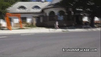 Preview 1 of School Skert - Beautiful broke babe banged outdoors