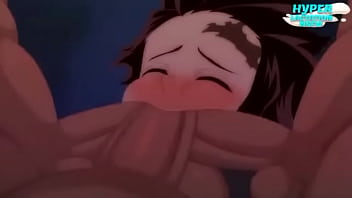 Preview 4 of Sanye Leyon Xxxcom - Tanjiro chupando o Hantengu (Hiperlacta&ccedil_&atilde_o)