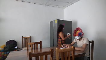 Preview 1 of Jyyjwj Raj - A housemaid touches her body very sensually and flirts with a dildo while feeding a blind man in the house.