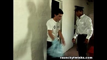 Preview 1 of Xxx Bristol - Perv Jail Guard Handcuffed Twink Then Fucked His Tight Ass