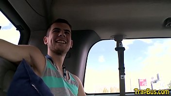 Preview 2 of Big Boob In White T Shirt - Ripped duped straighty