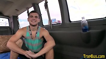Preview 1 of Big Boob In White T Shirt - Ripped duped straighty