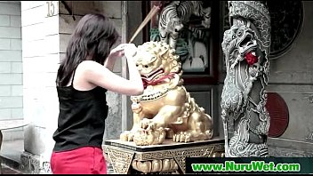 Preview 1 of Dogao E Kxorr - nuru massage performed by busty japanese babe 18