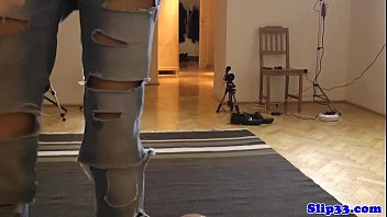 Preview 3 of 16 Year Girl Fucin - Tall eurobabe sucks geriatric at casting
