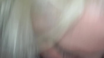 Preview 2 of Wife Amateur Hotel - Blond BBW Slut Sucks Cock Deepthroat In Pink