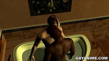 Preview 3 of Nubatu Com - 3D stud gets fucked anally by an ebony hunk before going ass to ass with a toy