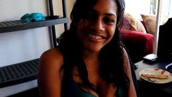 Preview 1 of Cewe Indo Vs Negro - Black Latina teen with k. body gets nasty with cock
